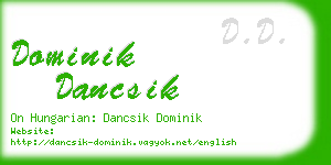 dominik dancsik business card